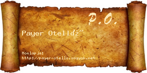 Payer Otelló névjegykártya